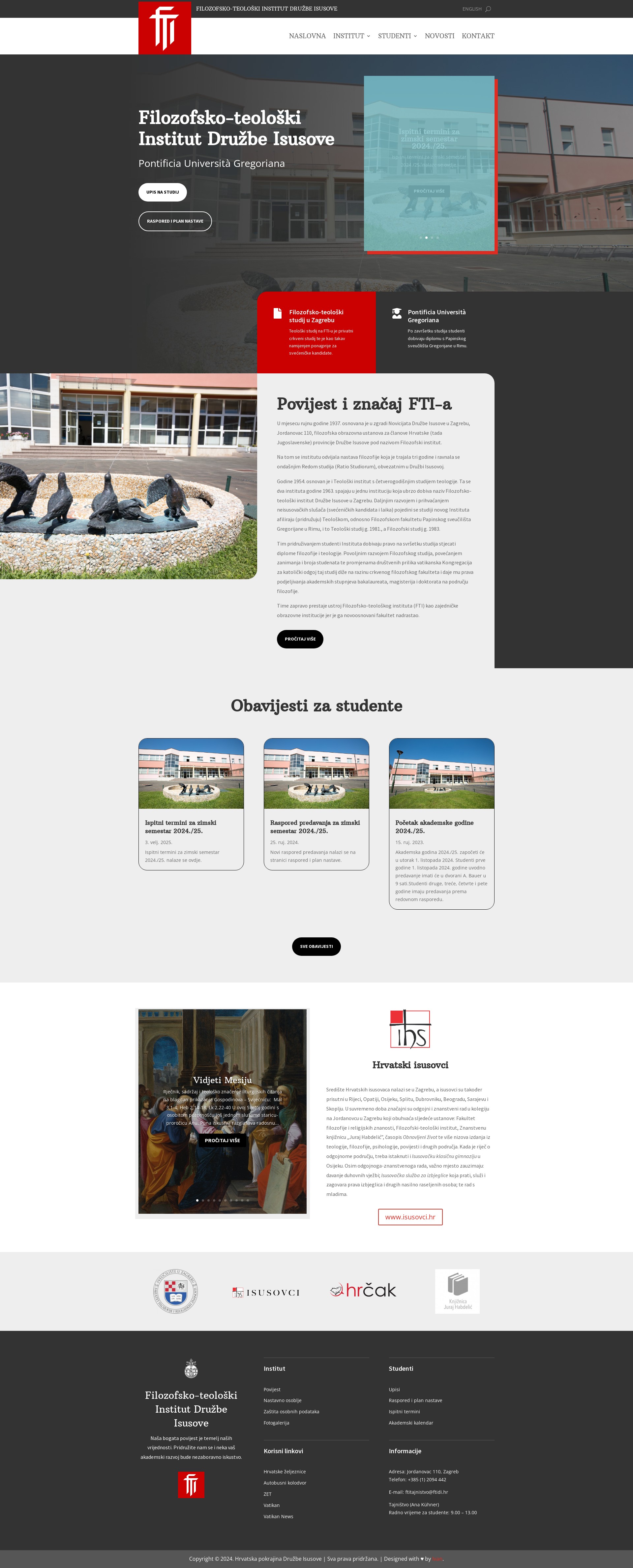 Filozofsko-teološki Institut Družbe Isusove - Full Screenshot